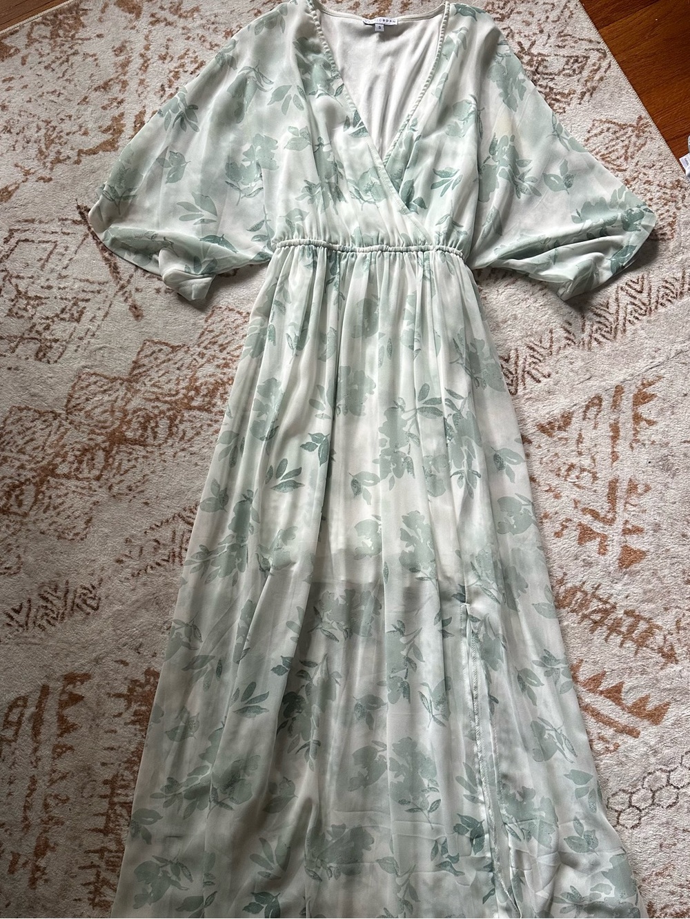 Baltic Born Pale Mint Floral Maxi Dress